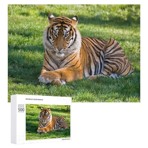 500 Teile Tiger Puzzle aus Lindenholz zur dekorativen Präsentation von Generisch