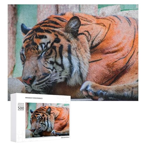 500 Teile Wildlife Puzzle mit Tiger, für Familienspielabend, Erwachsene und Jugendliche von Generisch