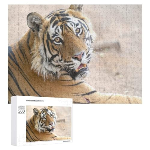 500-teiliges Holzpuzzle Tiger für Familienspielabend, Erwachsene und Jugendliche von Generisch