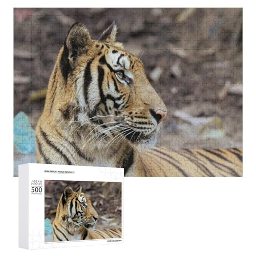 500-teiliges Holzpuzzle Tiger für Wohnkultur und Entspannung von Generisch