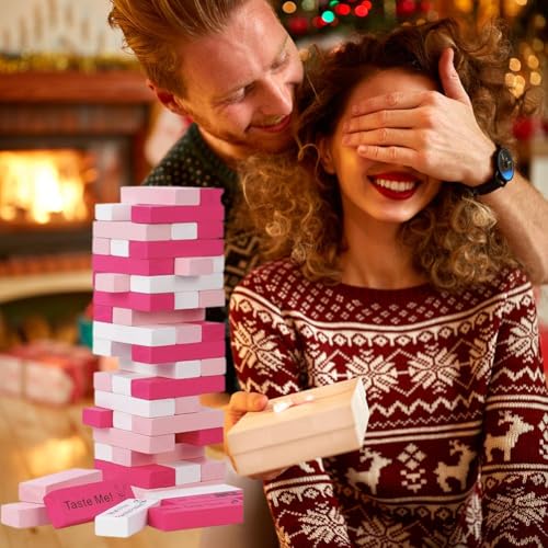 54 Stück Freches Blockturm-Spiel, lustige Holz-Paare, Date-Nacht-Aktivitätsblöcke, Turm-Stapelblöcke, Spiel, Paaraktivitäten und Date-Nacht-Stapelblöcke, romantisches Geschenk 54 Stück Freches Blockturm-Spiel, lustige Holz-Paare, Date-Nacht-Aktivitätsblöcke, Turm-Stapelblöcke, Spiel, Paaraktivitäten und Date-Nacht-Stapelblöcke, romantisches Geschenk von Generisch