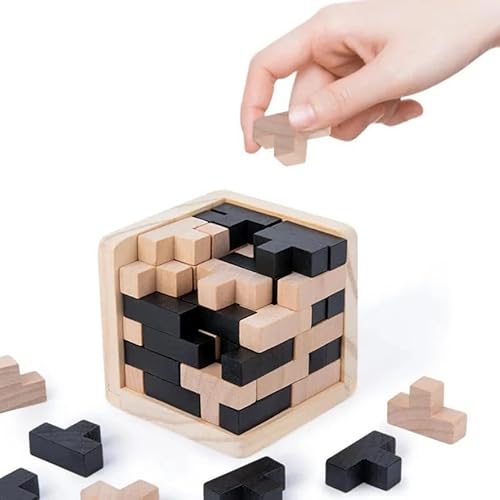 54 Stück Holz IQ Würfelpuzzle, Lernspielzeug für Teens und Erwachsene, Spaßiges Denkspiel für alle Altersgruppen 54 Stück Holz IQ Würfelpuzzle, Lernspielzeug für Teens und Erwachsene, Spaßiges Denkspiel für alle Altersgruppen von Generisch