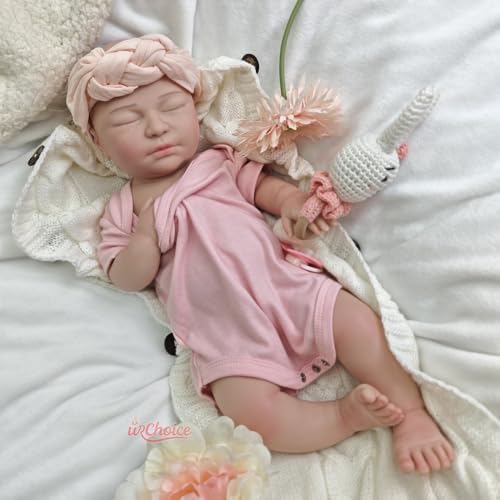 55 cm großes, lebensechtes, schlafendes Reborn-Baby aus Silikon – Ganzkörper-Reborn-Babypuppe aus Platin-Silikon, ältere Menschen 55 cm großes, lebensechtes, schlafendes Reborn-Baby aus Silikon – Ganzkörper-Reborn-Babypuppe aus Platin-Silikon, ältere Menschen von Generisch