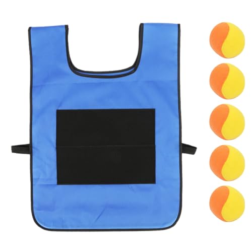 5er-Set Völkerball mit 1 Klebeweste, Spiele mit Gurt, interaktives Wurfspiel, klebrig für, die im Freien Spielen Sicherheitsnetz (N, One Size) von Generisch