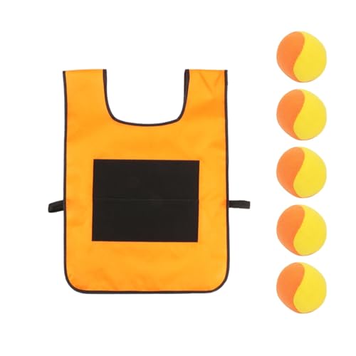 5er-Set Völkerball mit 1 Klebeweste, Spiele mit Gurt, interaktives Wurfspiel, klebrig für, die im Freien Spielen Sicherheitsnetz (P, One Size) von Generisch