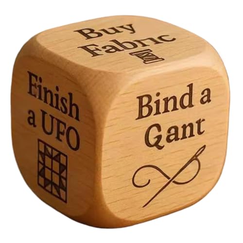 6-Sided Wooden Quilting Task Dice | Fun Handmade Engraved Sewing Decision Dices Craft,Sewing Task Game for Designers Craft Lovers Mothers Grandmas Tailors Sewists Enthusiasts, Stocking Stuffers 6-Sided Wooden Quilting Task Dice | Fun Handmade Engraved Sewing Decision Dices Craft,Sewing Task Game for Designers Craft Lovers Mothers Grandmas Tailors Sewists Enthusiasts, Stocking Stuffers von Generisch