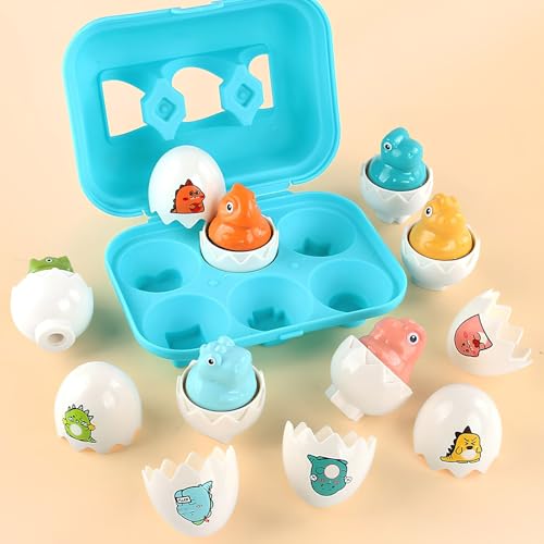 6 Stück Dinosaurier Eier Sortierspiel für Kleinkinder, Lernspielzeug zum Sortieren und Zuordnen, Geschenk,Party-Mitgebsel 6 Stück Dinosaurier Eier Sortierspiel für Kleinkinder, Lernspielzeug zum Sortieren und Zuordnen, Geschenk,Party-Mitgebsel von Generisch
