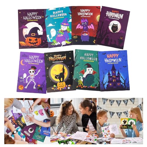 6 Stück Halloween Malbücher für Kinder, Mini Aktivitäten Bücher, Notepads Halloween, Party Zubehör, Geschenk Set für Jungen und Mädchen Kindergeschenke 6 Stück Halloween Malbücher für Kinder, Mini Aktivitäten Bücher, Notepads Halloween, Party Zubehör, Geschenk Set für Jungen und Mädchen Kindergeschenke von Generisch