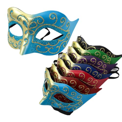 6 Stück Herren Maske Venezianische Halbemaske Maskerade Augenmaske Steampunk Karnevalsmaske Kostüm Karneval Cosplay Party Masquerade für Männer 6 Stück Herren Maske Venezianische Halbemaske Maskerade Augenmaske Steampunk Karnevalsmaske Kostüm Karneval Cosplay Party Masquerade für Männer von Generisch