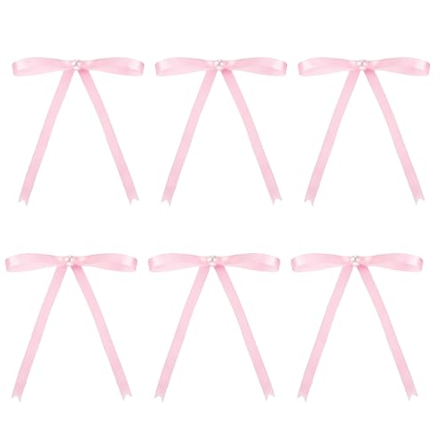 6 Stück Tortendeko Rosa Schleifen,Rosa Schleife Torten Deko,Pink Tortenaufsatz mit Schleife,Dekorationen für Geburtstag Valentinstag Hochzeitstorte Hochzeit,Brautparty,Geburtstag,Baby Mädchen von Generisch