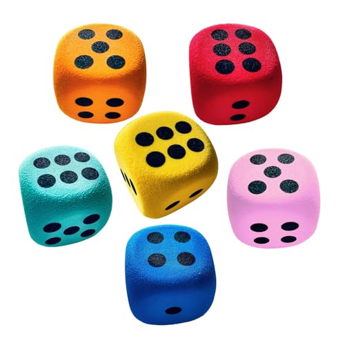 6 Stück weiche Würfel 3,8 cm für Spielabend Unterrichtshilfe Partytütenfüller, Weiche Schaumstoffwürfel für Kinder, federleicht und langlebig 6 Stück weiche Würfel 3,8 cm für Spielabend Unterrichtshilfe Partytütenfüller, Weiche Schaumstoffwürfel für Kinder, federleicht und langlebig von Generisch