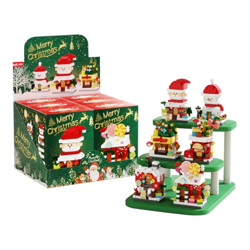 6-in-1-Weihnachts-Zuckerhaus-Set Bauklötze-Bausatz, DIY-Weihnachtsmodell-Bausatz, geeignet für Geschenk und Dekoration (1292PCS) von Generisch
