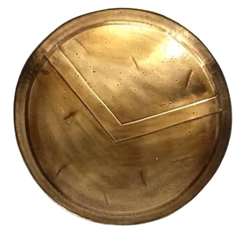 61 cm Mittelalterlicher Rüstungsschild 300 griechischer Spartaner-Schild aus Eisenstahl, Kampfkrieger, Schild, Reenactment SCA LARP, Cosplay, Halloween 61 cm Mittelalterlicher Rüstungsschild 300 griechischer Spartaner-Schild aus Eisenstahl, Kampfkrieger, Schild, Reenactment SCA LARP, Cosplay, Halloween von Generisch