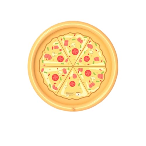 67" rutschfeste Wassermatte für Kinder, Outdoor Wasser-Spielmatte, Langlebiges & Sicher Sommerspielzeug für Kleinkinder, Jungen, Mädchen, Hunde, Garten, Poolpartys (Pizza) von Generisch
