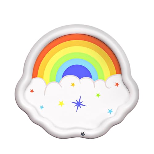 67" rutschfeste Wassermatte für Kinder, Outdoor Wasser-Spielmatte, Langlebiges & Sicher Sommerspielzeug für Kleinkinder, Jungen, Mädchen, Hunde, Garten, Poolpartys (Rainbow) von Generisch