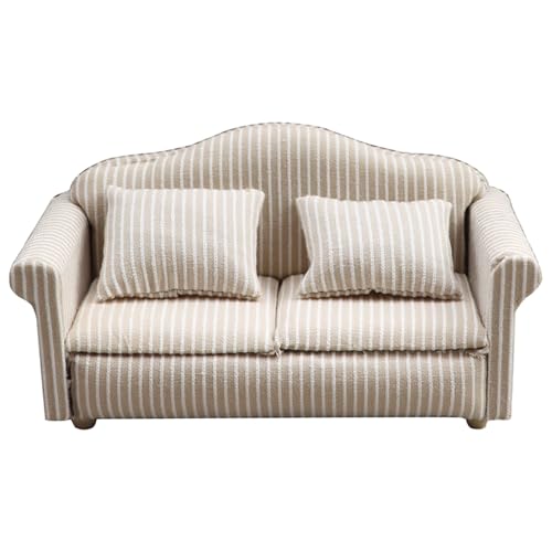 7,2X6,4X13,5 cm Puppenhaus Möbel Puppencouch Klein Holz Miniatur Sofa Miniatur Möbel Mini Sessel Wichtel Sessel Puppenhaus Sofa Stabiles Kinderspielzeug Für Kinder, Mädchen von Generisch