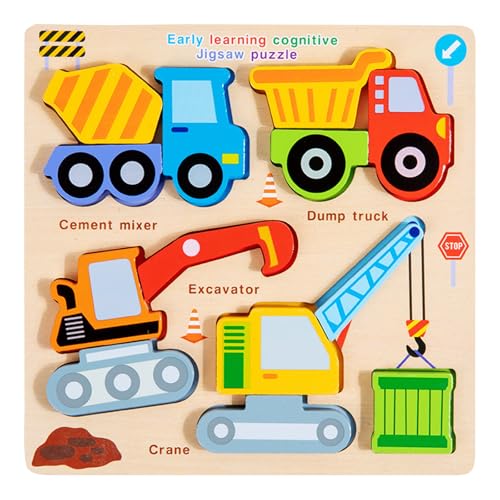 7 Arten - 1PC Holzpuzzle für Kinder Montessori Steckpuzzle Holz Tierpuzzlespielzeug, lernende pädagogische Weihnachtsgeburtstagsgeschenke für Mädchen Jungen (Gelb) von Generisch