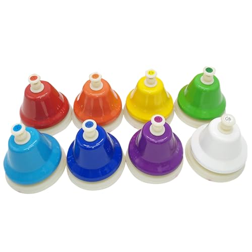 8 Note Hand Bells, Colorful Hand Pressed Chimes, 13.39x6.69x3.43 inches Interactive Music Accessory, Safe Materials, Toddler Handheld Bell Set for Daycare Centers 8 Note Hand Bells, Colorful Hand Pressed Chimes, 13.39x6.69x3.43 inches Interactive Music Accessory, Safe Materials, Toddler Handheld Bell Set for Daycare Centers von Generisch