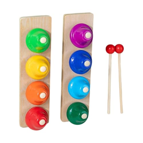 8-Noten-Handglocke - Bunte diatonische Metallglocken Musikspielzeug Percussion für Kinder - Kindermusikunterricht Kirchenchor Hochzeit Familienfest 8-Noten-Handglocke - Bunte diatonische Metallglocken Musikspielzeug Percussion für Kinder - Kindermusikunterricht Kirchenchor Hochzeit Familienfest von Generisch