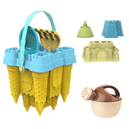 8 Stück Sandspielzeug Mädchen Junge Kinder, Sandkasten Spielzeug Strandspielzeug Set mit Schlossformen, Sandformen, Schaufel-Werkzeug, Wasserkocher, Sand Toys Kids Set für ab 3-12 Jahr Outdoor-Spielen von Generisch