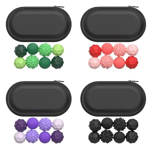 8pcs Magnetische Fidget-Bälle aus Silikon, Sensorisches Fidget-Spielzeug, Anti-Stress-Angstspielzeug für Erwachsene und Kinder, Magnetisch, Elastisch, Sensorischer Ball (Schwarz) von Generisch