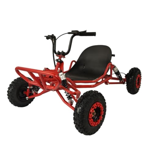 90 cc 2-Takt-Offroad-Go-Kart, 34 km/h, ab 10 Jahren, ATV, Freizeitspielzeug (rot) von Generisch