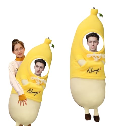 90cm Personalisiert Banane Kissen mit Foto, Anpassbar Ihr Gesicht Foto Plüsch Banane Figur, Geburtstag Geschenkidee für unvergessliche Momente (70CM) von Generisch