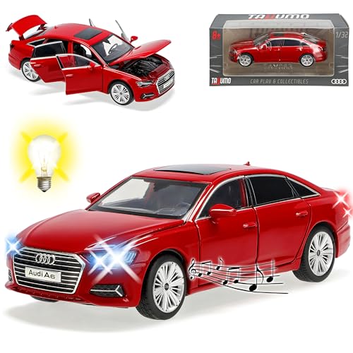 A*U*D*I A6 C8 Limousine Rot 2. Generation Ab 2018 mit Licht und Sound 1/32 Tayumo Modell Auto mit oder ohne individiuellem Wunschkennzeichen A*U*D*I A6 C8 Limousine Rot 2. Generation Ab 2018 mit Licht und Sound 1/32 Tayumo Modell Auto mit oder ohne individiuellem Wunschkennzeichen von Generisch
