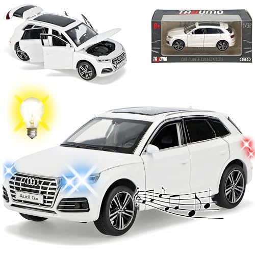 A*U*D*I Q5 II SUV Weiss 2. Generation Ab 2016 mit Licht und Sound 1/32 Tayumo Modell Auto mit oder ohne individiuellem Wunschkennzeichen A*U*D*I Q5 II SUV Weiss 2. Generation Ab 2016 mit Licht und Sound 1/32 Tayumo Modell Auto mit oder ohne individiuellem Wunschkennzeichen von Generisch