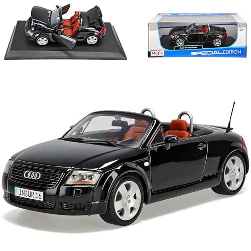 A-U-D-I TT Cabrio Roadster 8N Schwarz 1998-2006 1/18 Maisto Modell Auto von Generisch