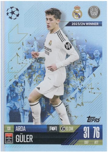 A. Güler Madrid Gewinner der CL Saison 2023/24 Fußball Sammelkarte 131 von Generisch