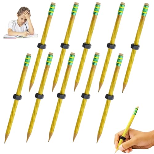 ADHD Bleistift mit Mutter, Gewinde-Fidget-Bleistift für ADHS und Angst, Gewindestifte mit einer Schiebemutter, für Kinder und Erwachsene, Dreh- und Schreibstifte, perfekt für Schule, Büro, Zuhause von Generisch