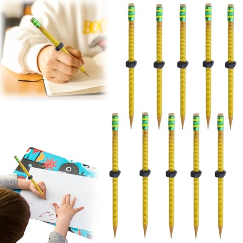 ADHS-Bleistift mit Gewinde, Fidget-Bleistift für ADHS und Angst, Nuss-Ekompressions-Bleistift, Holzgewindestift mit Schiebemutter, tragbarer Bleistift-Finger-Fidgets für Kinder und Erwachsene von Generisch