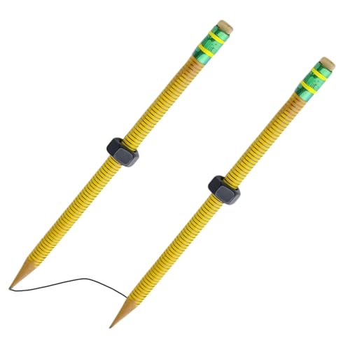 ADHS Fadenstift | 2ST Threaded Fidget Pencil | Hölzerne sensorische Bleistifte mit Einer Schiebernussdie Sich bewegt | ADHS Studien Tools konzentrierten Sich Schreiben Schreibinstrumenten von Generisch