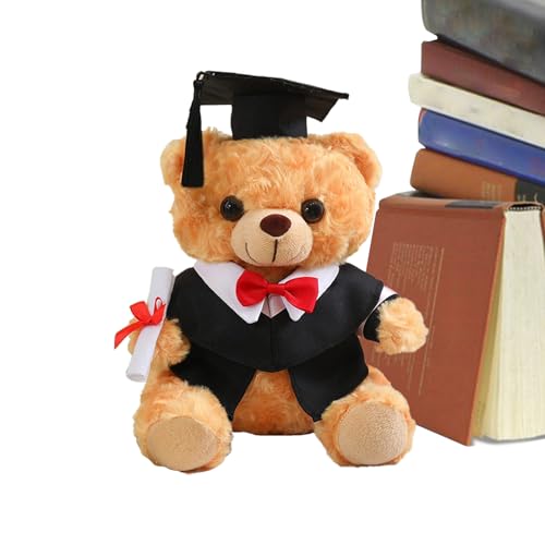 Abschluss - 25 cm Abschluss Plüschtier | Festliches Geschenk Zur Einschulung Schulabschluss Uni Für Kinder Mädchen Abschluss - 25 cm Abschluss Plüschtier | Festliches Geschenk Zur Einschulung Schulabschluss Uni Für Kinder Mädchen von Generisch