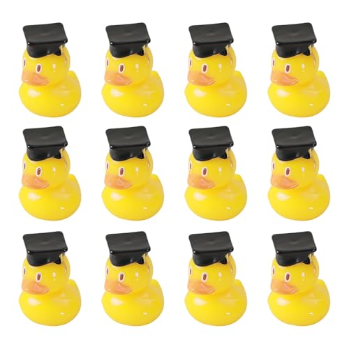 Abschluss-Enten-Set – 12 Mini-Harz-Gelb-Puppen Kreative Abschluss-Souvenir-Enten, Gummiente mit Abschlusskappe, kleine gelbe Puppen, Schreibtischfiguren, Sammlerstücke | Empfohlen als Abschlussgeschen Abschluss-Enten-Set – 12 Mini-Harz-Gelb-Puppen Kreative Abschluss-Souvenir-Enten, Gummiente mit Abschlusskappe, kleine gelbe Puppen, Schreibtischfiguren, Sammlerstücke | Empfohlen als Abschlussgeschen von Generisch