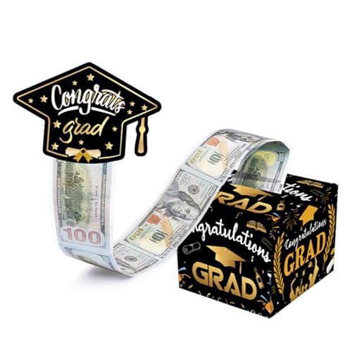 Abschluss Geld Geschenkbox Ideal für Abitur Bachelor Master Schwarz Gold Top Qualität Premium Pull Box Lustig Überraschung Bargeld Aus der Spardose Ziehen Geldkuchen Ausziehset Abschluss Geld Geschenkbox Ideal für Abitur Bachelor Master Schwarz Gold Top Qualität Premium Pull Box Lustig Überraschung Bargeld Aus der Spardose Ziehen Geldkuchen Ausziehset von Generisch