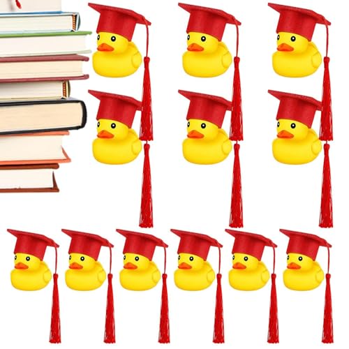 Abschluss-Hut-Enten - Gummi--Soft-Abschluss-Enten Mit Schwarzem Hut,Niedliche Abschlussgeschenke Für Kinderduschen, Geburtstagsfeiern, Abschlussfeiern von Generisch