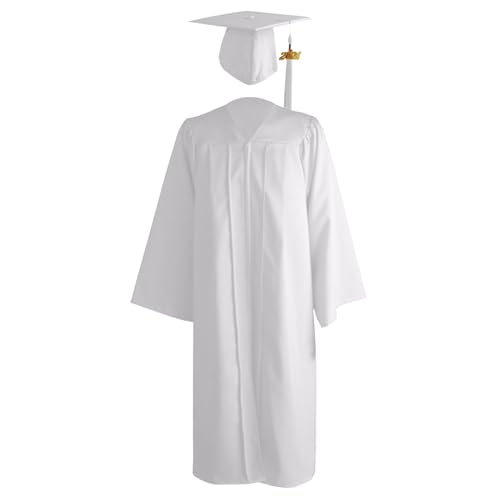 Abschluss Talar mit Hut Abschluss Talar Doktorhut und Quaste Abitur 2025 Geschenke Abschlusskleider Absolventenhut für Hochschule Bachelor Akademischer Talar Kostüm Absolventen Herren Damen von Generisch