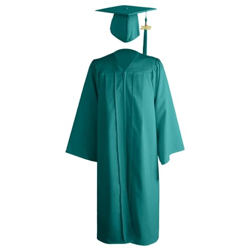 Abschluss Talar mit Hut Abschluss Talar Doktorhut und Quaste Abitur 2025 Geschenke Abschlusskleider Absolventenhut für Hochschule Bachelor Akademischer Talar Kostüm Absolventen Herren Damen von Generisch