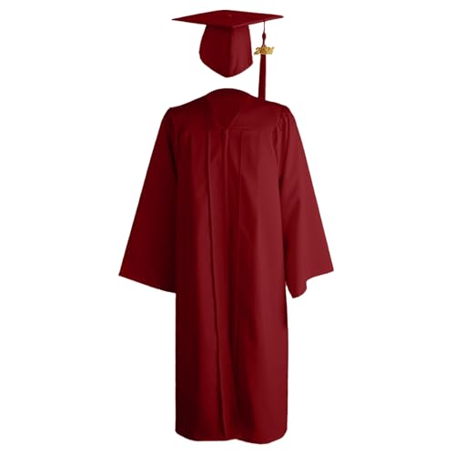 Abschluss Talar mit Hut Abschluss Talar Doktorhut und Quaste Abitur 2025 Geschenke Abschlusskleider Absolventenhut für Hochschule Bachelor Akademischer Talar Kostüm Absolventen Herren Damen von Generisch