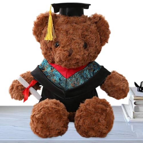 Abschlussbär, Abschlussbär Plüsch - Huggable dekoratives Puppenkissen - Abschlussbär ausgestopftes Spielzeugplüschtier mit Kleidung und für Zeremonie Party Glückwunsch Abschlussbär, Abschlussbär Plüsch - Huggable dekoratives Puppenkissen - Abschlussbär ausgestopftes Spielzeugplüschtier mit Kleidung und für Zeremonie Party Glückwunsch von Generisch