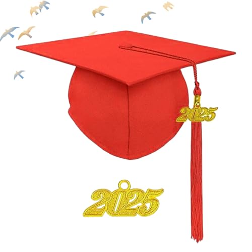 Abschlusskappen 2025 | Verstellbare Atmungsaktive Bachelor Hüte mit Jahresschild - Kleid Zubehör Foto Requisiten High School Graduation Souvenirs für Fotografie Halloween Cosplay Abschlusskappen 2025 | Verstellbare Atmungsaktive Bachelor Hüte mit Jahresschild - Kleid Zubehör Foto Requisiten High School Graduation Souvenirs für Fotografie Halloween Cosplay von Generisch