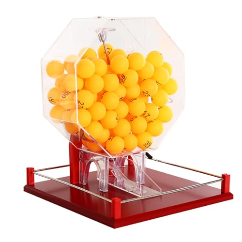 Acryl-Bingo-Käfigmaschine für 100 Bälle, langlebiges Lotterie-Spielgerät für Partys, Gewinnspiele und Gruppenveranstaltungen, stabiles, zuverlässiges Design für lustige Unterhaltung von Generisch