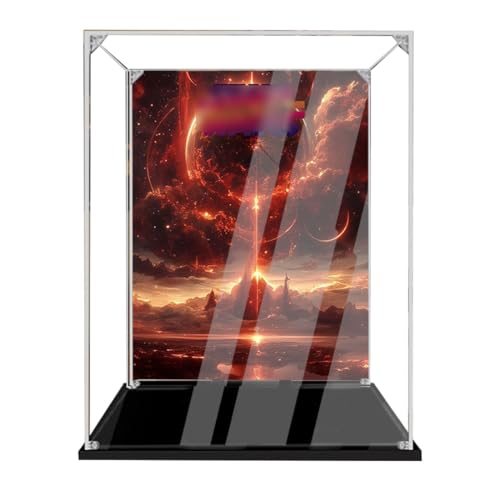 Acryl Display Case für Lego 75328 The Mandalorian Helmet – Staubdichte Vitrine mit UV-Schutz – Kompatible Aufbewahrungsbox für Star Wa*rs Helm – Geschenk für Lego Fans & Sammler (Background D) von Generisch
