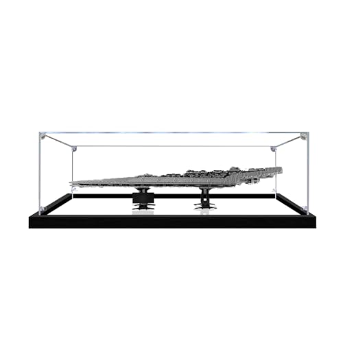 Acryl-Vitrine für Lego 10221 Sternenzerstörer, staubdichte Displaybox, kompatibel mit Lego, Modell-Schaukasten, Geschenk (Nicht im Lieferumfang enthalten) (Spiegeloberfläche 3mm) von Generisch