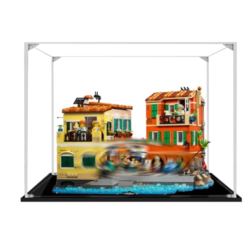 Acryl-Vitrine für Lego 21359 Italienische Riviera-Stadt, staubdichte Box, Aufbewahrungsbox, transparente Box, Displaybox kompatibel mit 21359 (nur Box) (2mm) von Generisch