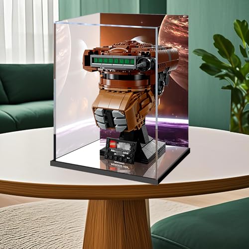 Acryl-Vitrine für Lego 75351 Prinzessin Leia (Bosch) Helm, staubdichte Displaybox, kompatibel mit Lego, Modell-Schaukasten, Geschenk (Nicht im Lieferumfang enthalten) (Hintergrund) von Generisch