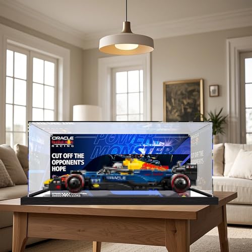 Acryl-Vitrine für Lego Speed ​​Racing 77242 77243~77251 Modell Auto-Displaybox, staubdichte Displaybox, kompatibel mit Lego, Modell-Schaukasten, Geschenk (Nicht im Lieferumfang enthalten) (77243) von Generisch