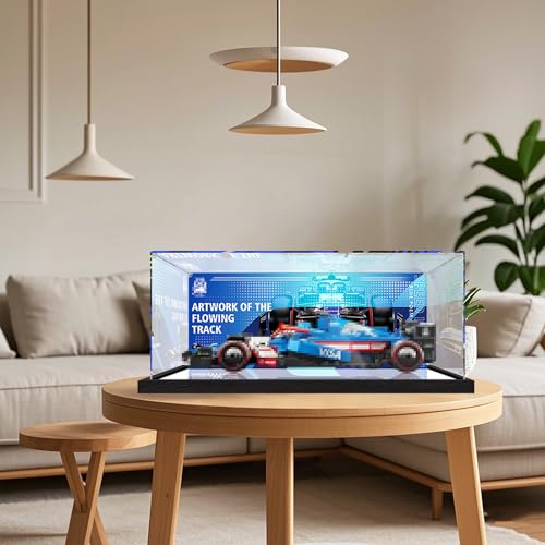 Acryl-Vitrine für Lego Speed ​​Racing 77242 77243~77251 Modell Auto-Displaybox, staubdichte Displaybox, kompatibel mit Lego, Modell-Schaukasten, Geschenk (Nicht im Lieferumfang enthalten) (77246) von Generisch